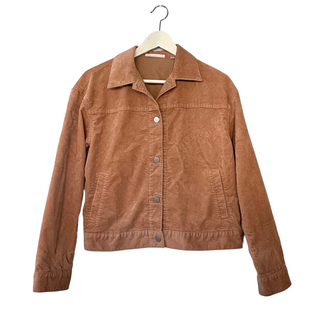Uniqlo Corduroy Jacket Y2K Peach Color Women Size Small Pockets Buttons Closure